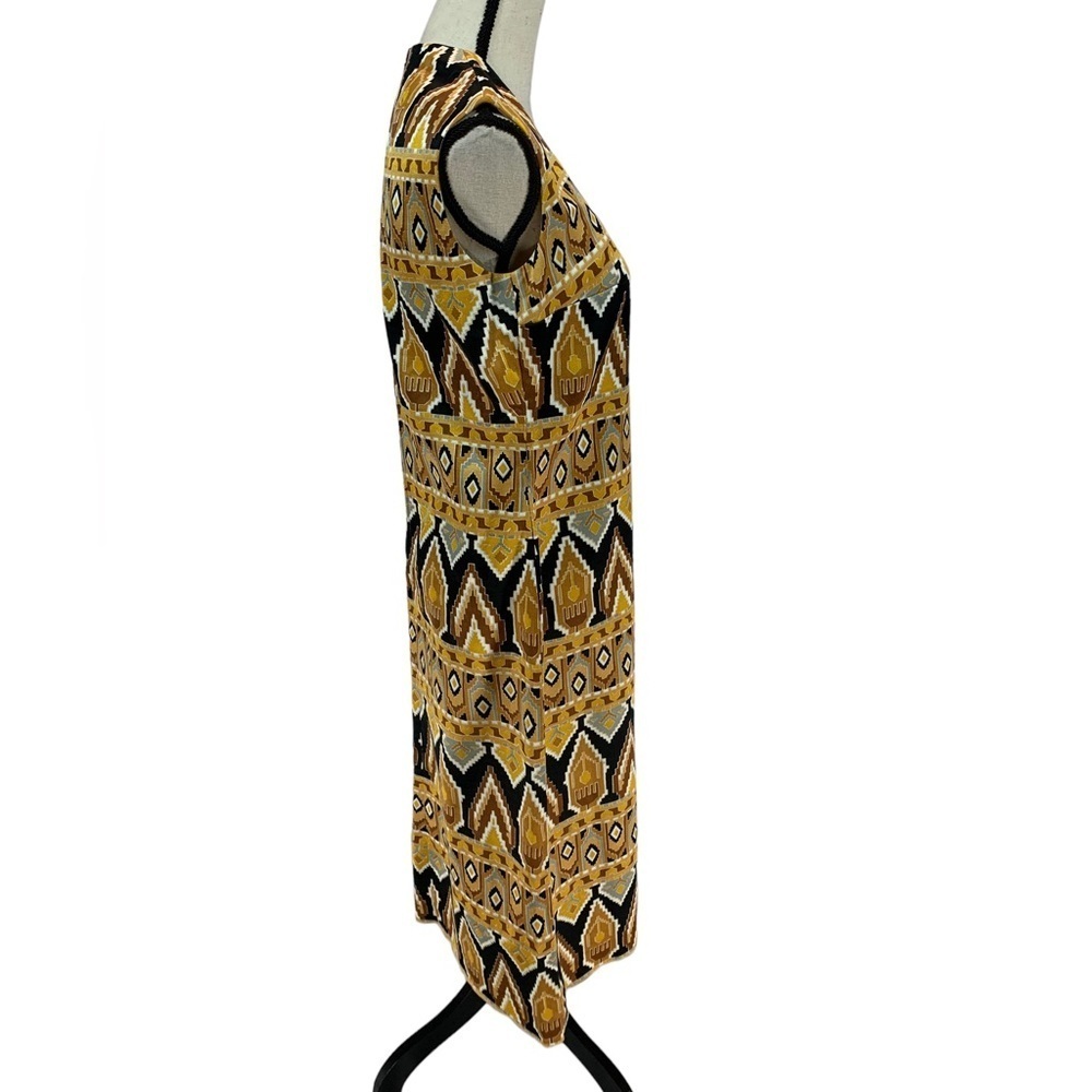 Ein Fink Modell Sleeveless Southwest Print Dress - Brown Yellow Black - size 42 - Picture 2 of 8